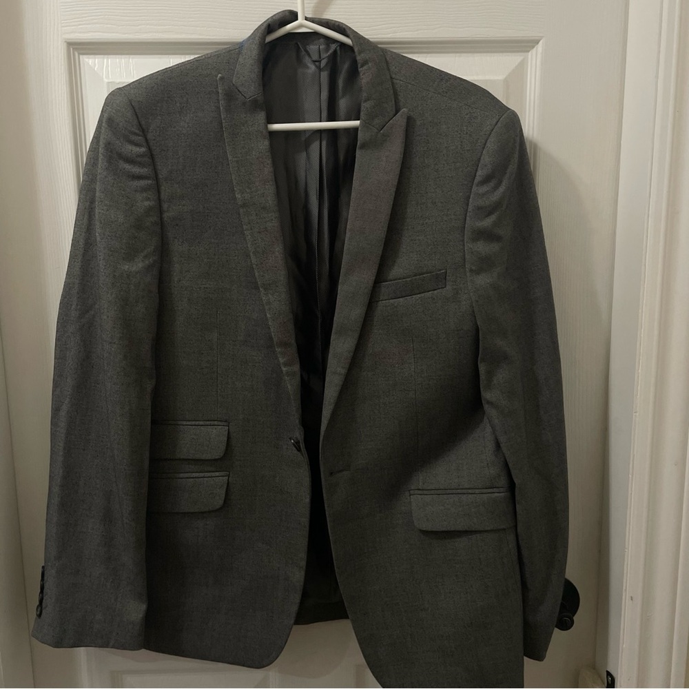 Men's Gray Slim Fit Suit (Jacket + Pants)